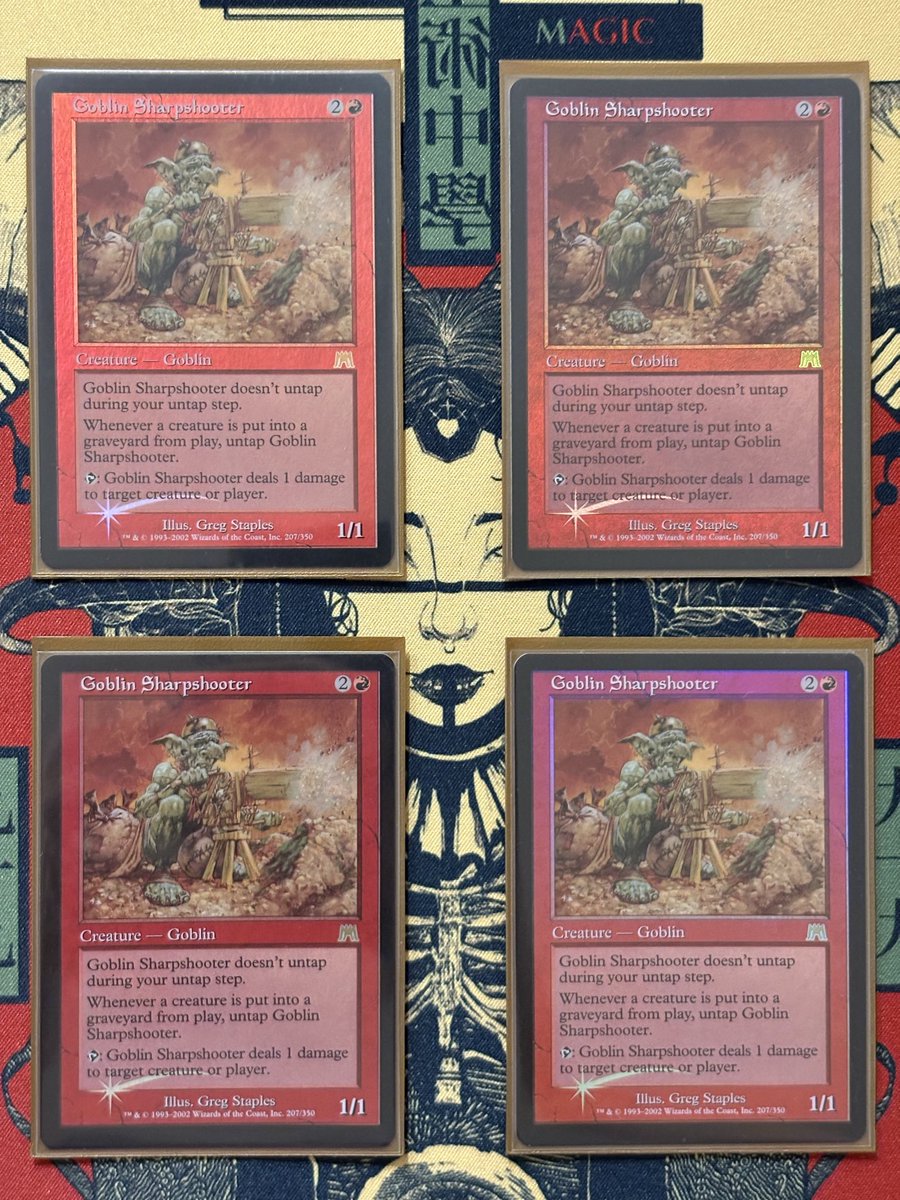 PyromancerTorch's tweet image. 《4枚持っておく必要あるのか...いや、4枚あれば安心だろ_vol.7》
青赤ゴブリン組んだ時は4枚採用した気もするが、デッキ複数個同時保有する瞬間以外でフル出勤させる事は無いな🔫👹
#流星愛好家