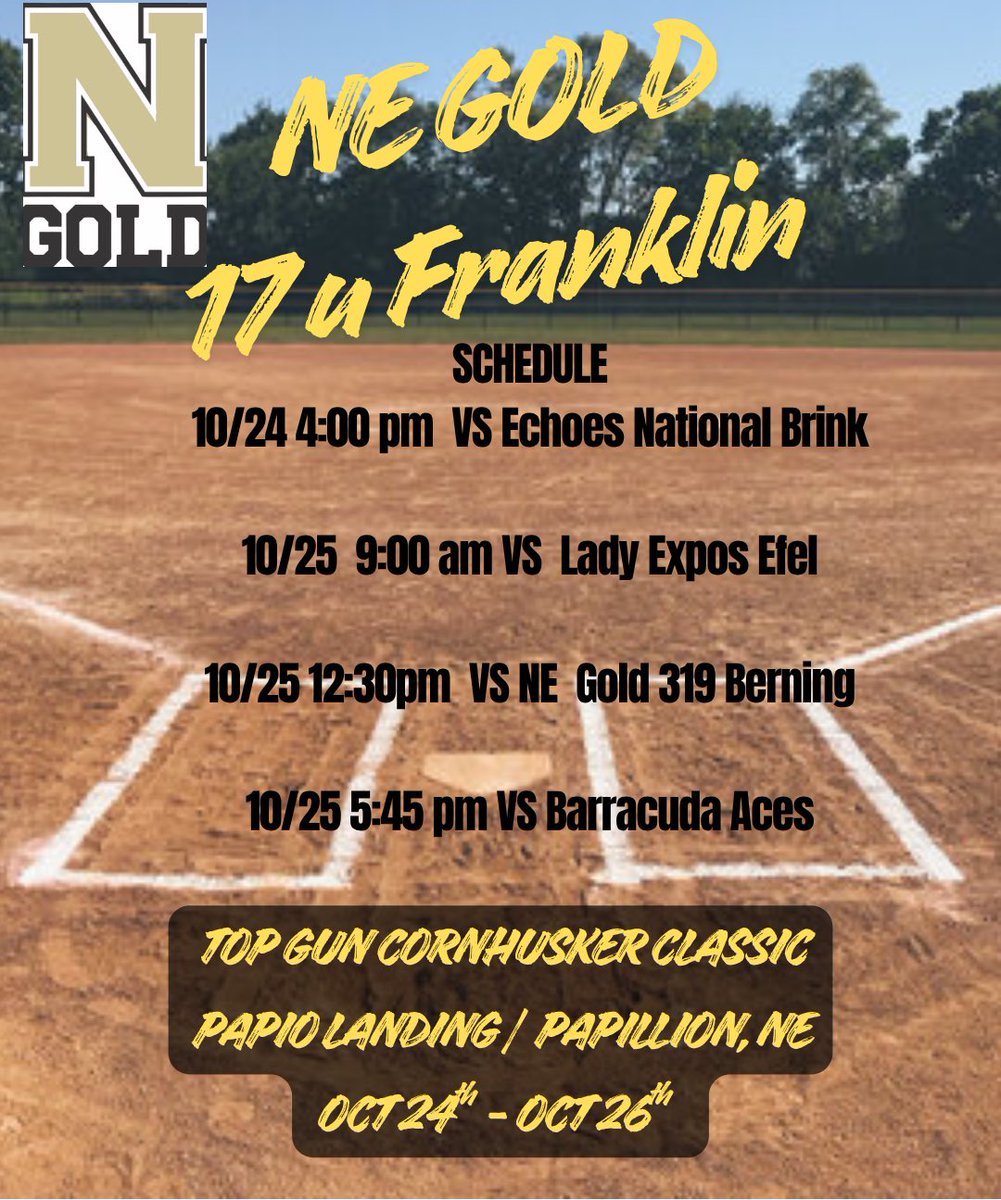high school ball ends &amp; club ball begins!! 🥎

held our first practice yesterday and we are so excited for this solid group of girls!! 🤩 

catch us in action this weekend in Papillion, NE!! 👀

gc: web.gc.com/teams/JIxFiOkI…

schedule below ⬇️
