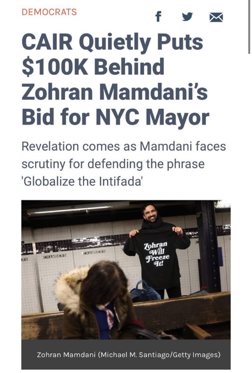 EYakoby's tweet image. CAIR quietly funneled $100,000 to Zohran Mamdani’s campaign for NYC mayor.
The UAE designated CAIR as a terrorist organization in 2014. CAIR is the Muslim Brotherhood.