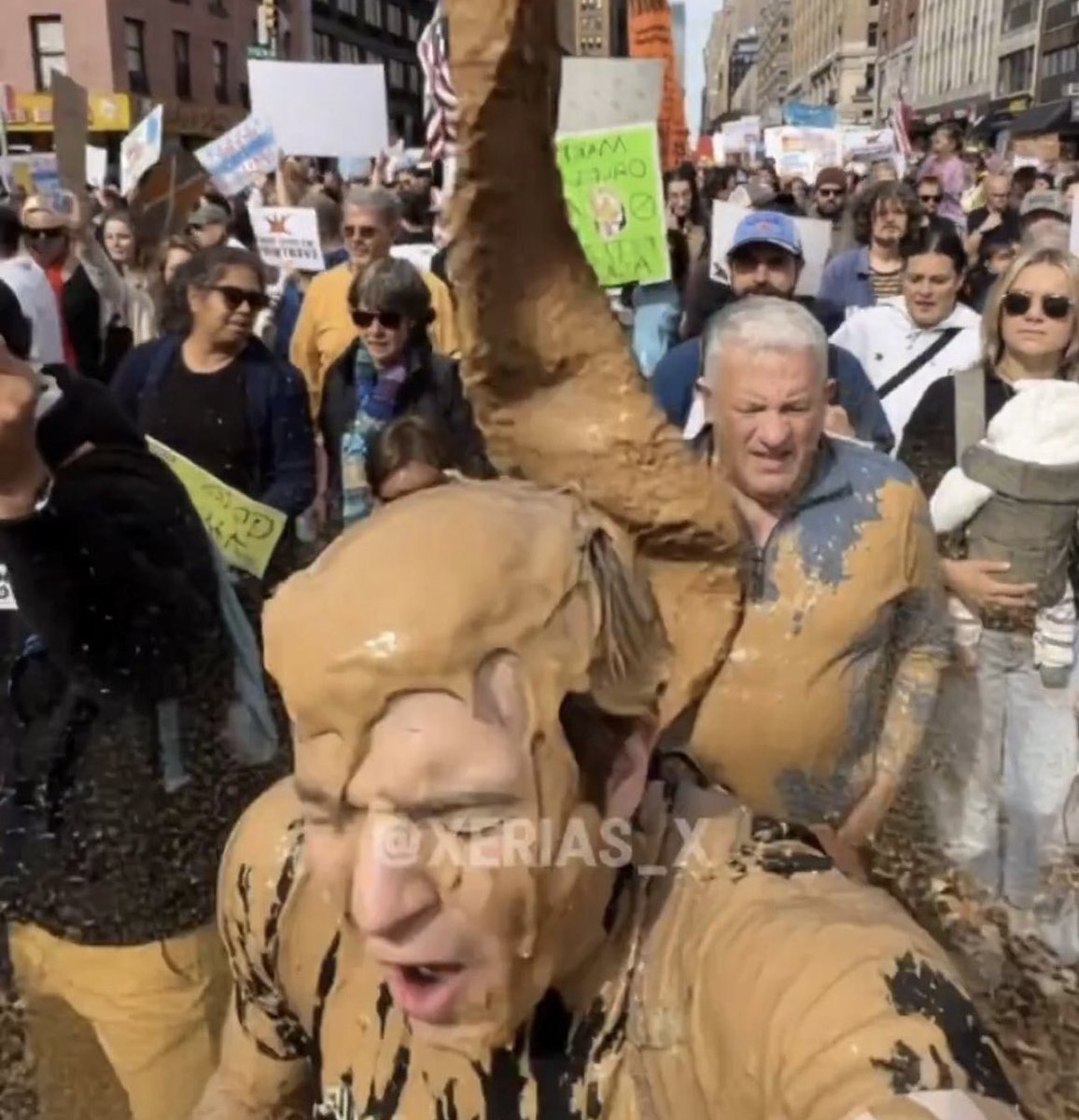 Badhombre's tweet image. A source close to the matter tells me that an attorney for paid DNC propagandist Harry Sisson sent a cease-and-desist letter to the White House earlier today, threatening legal action if an AI-meme depicting him getting doused with fecal matter isn’t taken down.

Sisson claims he…