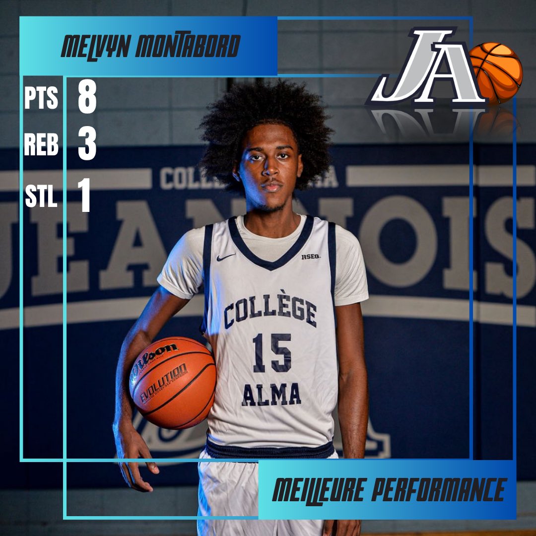 jalmabasketball's tweet photo. Top performers: 
6’7 God-Son Nugu
6’4 Melvyn Montabord 
6’2 Rayane Boundaone https://t.co/B5iJQM4czd