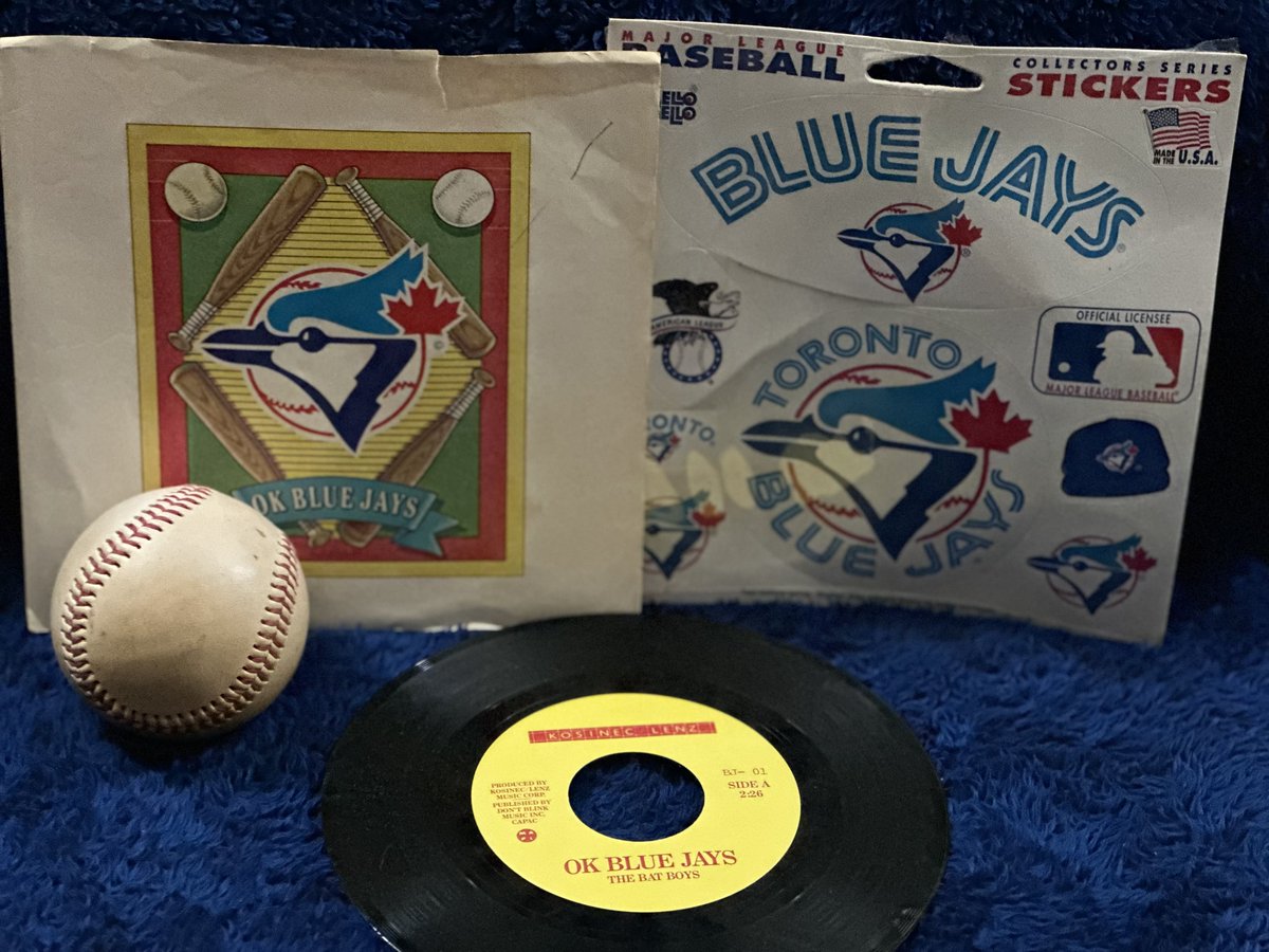 I’m not all that superstitious, but it can’t hurt to break out my 42-year-old copy of the single ‘OK Blue Jays’ by The Bat Boys.
I don’t even own a turntable anymore, so i can’t play it, but I’m hoping there’s still a little magic left in this vinyl. Let’s Go #BlueJays #WantItAll
