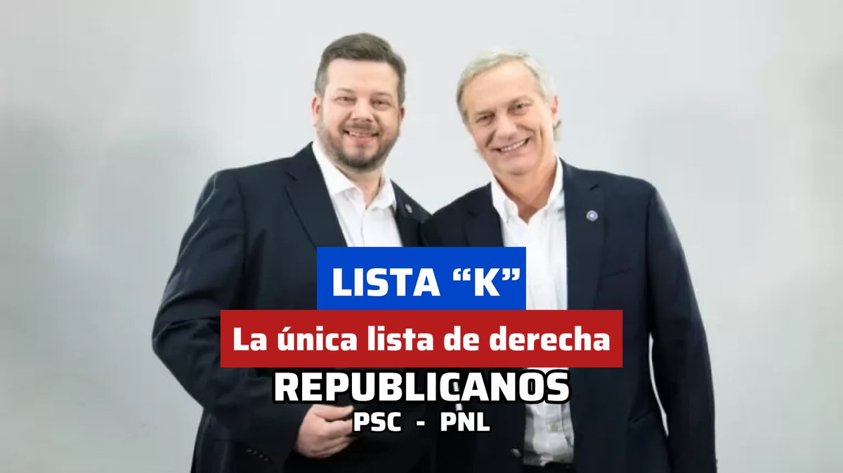 🔴 IMPORTANTE: Veo a muchos confundidos así que siempre es bueno aclarar. 🤚🏻

En noviembre se vota LISTA K. 🇨🇱