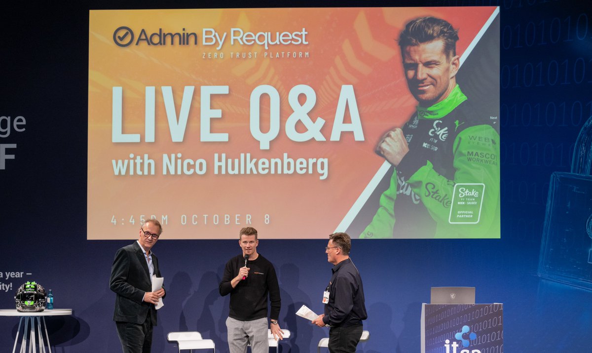 AdminByRequest's tweet image. Did you attend our live Q&A with @HulkHulkenberg at it-sa?
 
We were very lucky to have our valued ambassador stop in and join us at this event - first to do a bunch of content filming (coming soon, get excited!), and then to swing by Booth 9-440 before stepping on stage with…