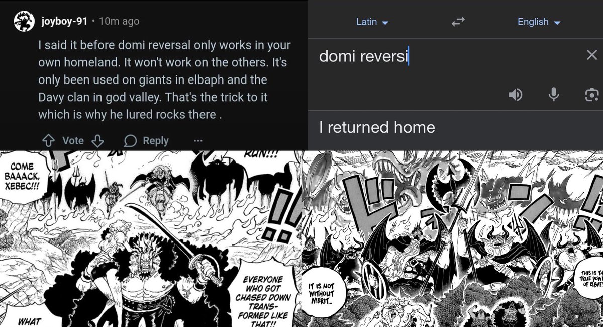 #ONEPIECE1163 

Imu only being able to cast Domi Reversi in someone’s homeland makes sense… This person might be cooking 🤯