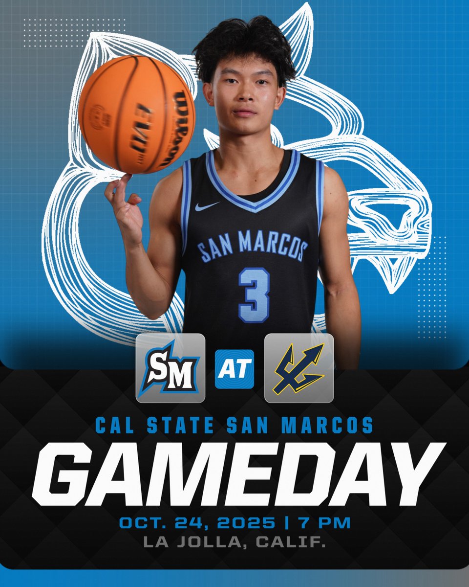 CSUSM_MBB's tweet image. The 2025-26 season unofficially begins tonight as CSUSM travels down to La Jolla to face former CCAA foe UC San Diego in an exhibition at 7 p.m. #BleedBlue 

📊 ucsdtritons.com/sidearmstats/m…
📺 No video available