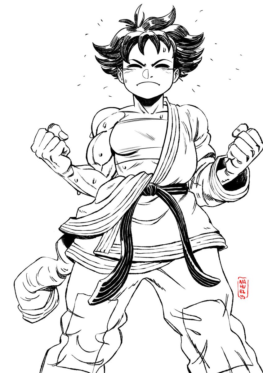 Makoto inks! Do I need to color it? #streetfighter