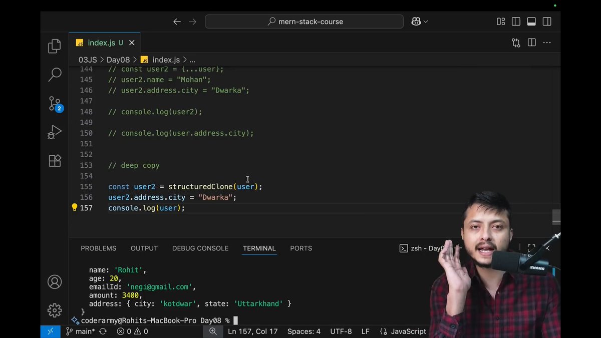 Soham__Chauhan's tweet image. #Day23 Web development with
Rohit Negi Sir
 
Day 23 Complete....
Today Topics... 👇

✨What is an Object? Understanding Key-Value Pairs.
✨Creating Objects with Object Literal Syntax ({}).
✨The CRUD Operations: 

#rohitnegi #coderArmy #mernstack #WebDevelopment #DefenseChallenge