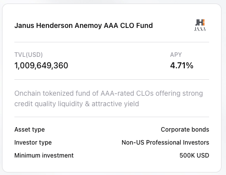 JAAA at $1B

Flawless execution - from idea to delivery.

Huge congrats to the <a href="/centrifuge/">Centrifuge</a>, <a href="/grovedotfinance/">Grove Finance</a>, and <a href="/JHIAdvisors/">Janus Henderson Investors</a> teams.

Only just getting started.