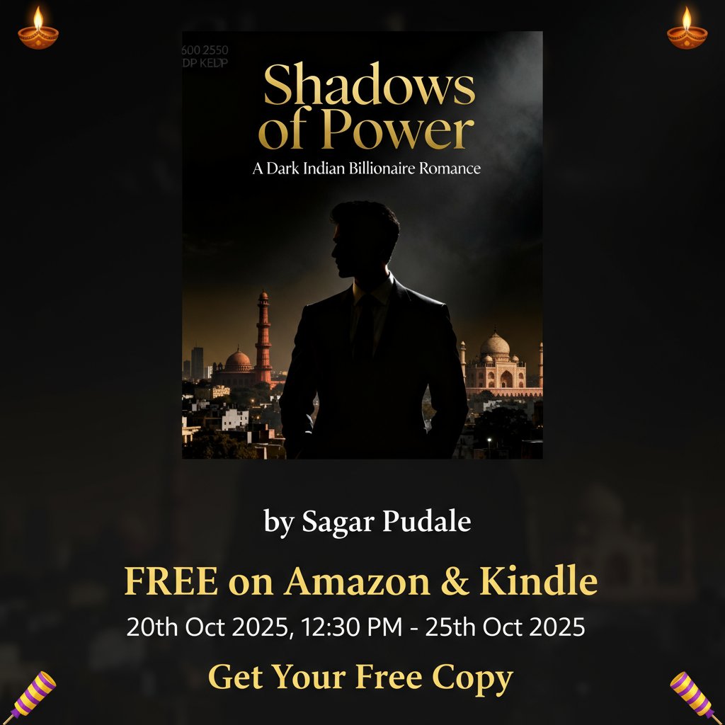 SagarPudale's tweet photo. @literatureposts
#AvailableNow #ShadowsOfPower #DynastiesOfDesire #NewRelease #BookLaunch
I should have run the night I met Veer Rajput.
Instead, I'm sitting in his private jet thirty thousand feet above the Arabian Sea, watching the lights of Mumbai fade into darkness below, knowing I chose this cage with my eyes wide open...
‘You're thinking too loud,’ Veer’s voice cuts through the silence, rich and commanding even in whisper...
...
‘I’m thinking about how you destroyed my life,’ I say quietly, ‘and how grateful I am that you did.’
Read free on Amazon Kindle
Shadows of power by sagar pudale
https://t.co/75VEBFuLqS
@lithub @culturaliteral1 #Kolkata
#Delhi #DarkRomance #BillionaireRomance #IndianFiction #ContemporaryIndia #chennai #NewYorkForever #WashingtonDC #mumbai #banglore #PoliticalRomance #DelhiSetting #BookLovers #USA #perth #IndianAuthors #AlphaHe
