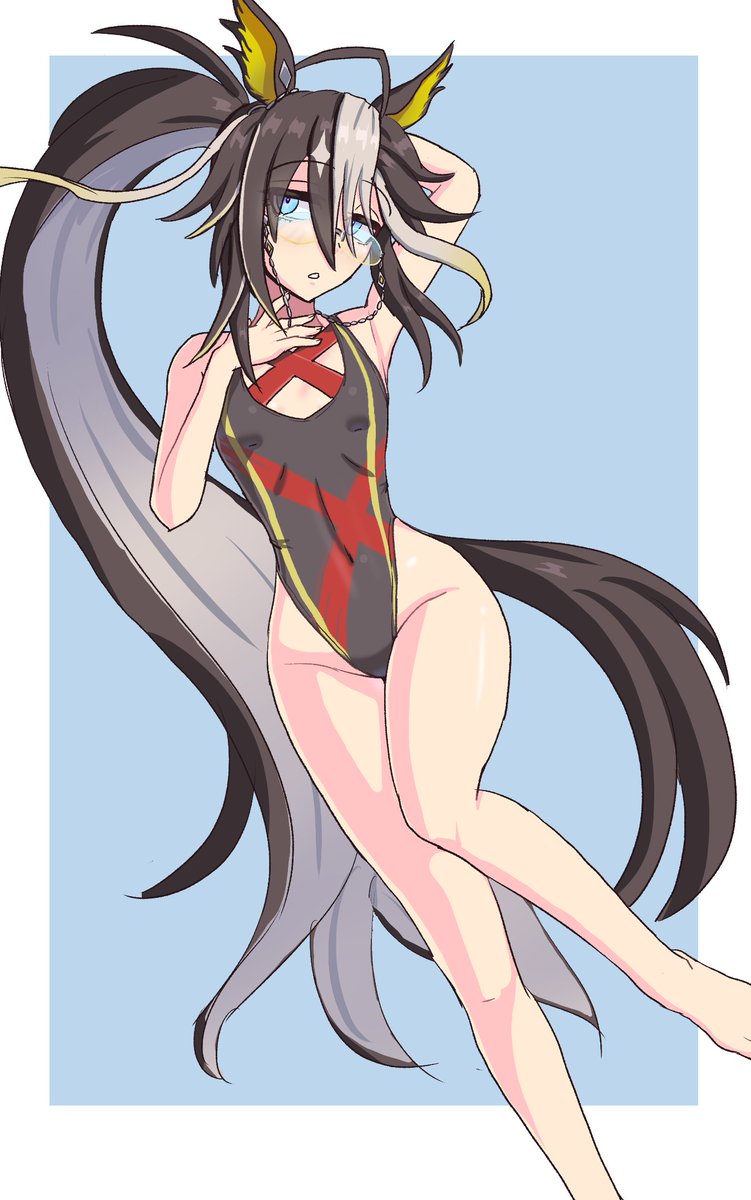 AohadaPeach's tweet image. Dream Journey swimsuit (full) 
#umamusume #ウマ娘