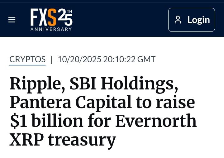 🚨BREAKING: Evernorth announced plans to raise $1 billion to launch an #XRP treasury.

Evernorth's XRP treasury has attracted partnerships from Ripple, SBI Holdings and Pantera Capital.

The market is heating up. Don't just watch—take control with Magnetic Prediction.

Predict