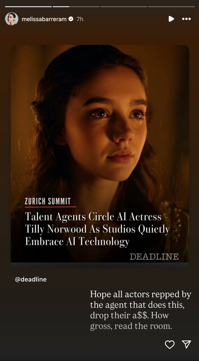 ViewsParallax's tweet image. Melissa Barrera still cooking:
“Hope all actors repped by the agent that does this, drop their a$$. How gross, read the room.”