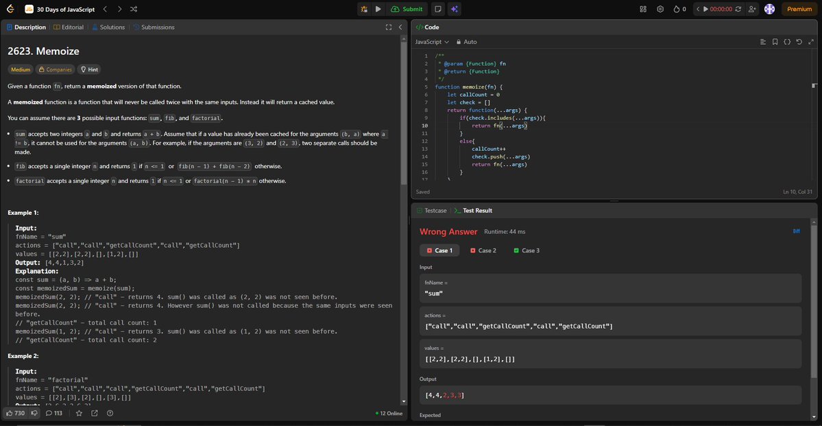 IfechukwuN15958's tweet image. I must admit, the best way to learn is to practice. i literally thought i was good in DSA after learning the theoretical aspects 😂. Yea it&apos;s simple, i&apos;ve not just figured out what i&apos;m missing. I&apos;ll update soon...  #leetcodeproblems