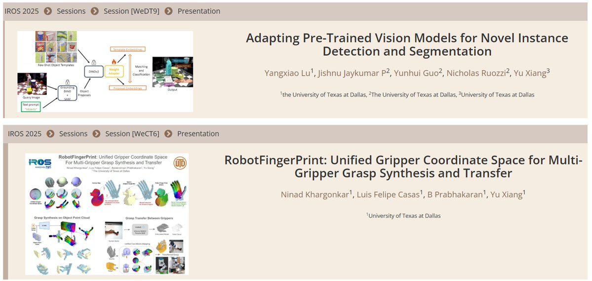 IRVLUTD's tweet image. We have two papers accepted to #IROS2025 🎉
Unfortunately, due to EOGA48 in Texas, we won’t be able to attend the conference.
Please feel free to reach out to the authors if you’re interested in our work!