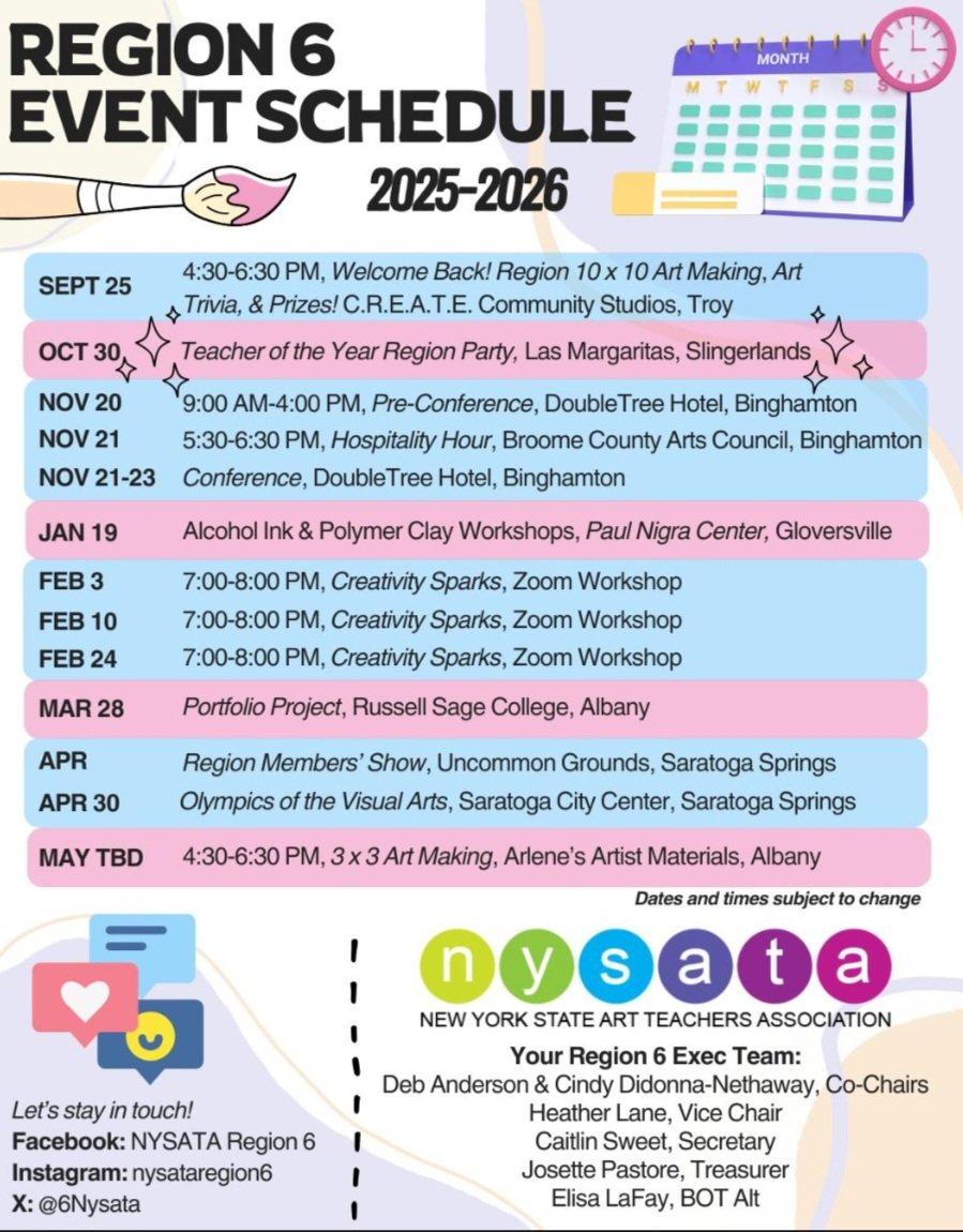 This year's calendar of events! Follow us on Instagram, Facebook and X to stay up to date!