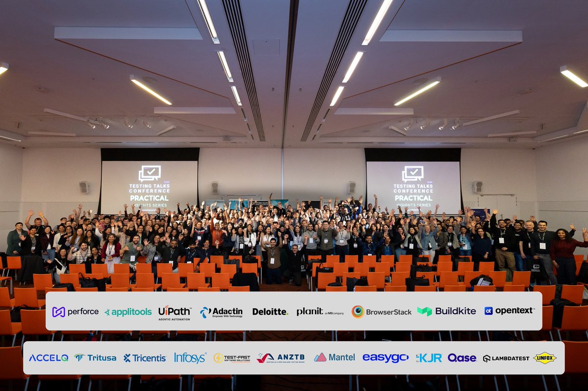 TestingTalks's tweet image. 💚 What an incredible day at Testing Talks Conference Melbourne! 💚
Stay tuned at testingtalks.com.au
#TestingTalksConference