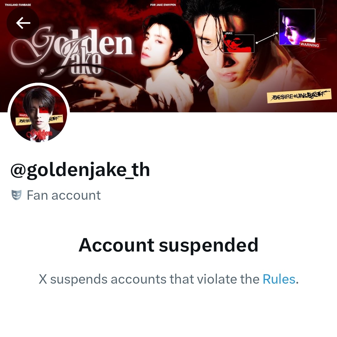 GoldenJake TH ⭐️ (สำรอง) (@goldenjake_th2) on Twitter photo 「📢」pls rt 😭
สวัสดีค่ะเอนจีน ตอนนี้แอ็กเคานต์หลักของทางบ้าน <a href="/goldenjake_th/">GoldenJake TH ☕️</a> ได้ถูกระงับไปเป็นที่เรียบร้อยแล้วค่ะ 🥲 กดจ. กำลังหาทางแก้ไขและกู้แอ็กกลับมาอยู่นะคะ ระหว่างนี้จะอัปเดตข่าวสารของคุณเจคที่ช่องทางนี้ไปก่อนจนกว่าแอ็กหลักจะกลับมาเป็นปกติค่ะ 🙇🏻♀️ 「📢」pls rt 😭
สวัสดีค่ะเอนจีน ตอนนี้แอ็กเคานต์หลักของทางบ้าน <a href="/goldenjake_th/">GoldenJake TH ☕️</a> ได้ถูกระงับไปเป็นที่เรียบร้อยแล้วค่ะ 🥲 กดจ. กำลังหาทางแก้ไขและกู้แอ็กกลับมาอยู่นะคะ ระหว่างนี้จะอัปเดตข่าวสารของคุณเจคที่ช่องทางนี้ไปก่อนจนกว่าแอ็กหลักจะกลับมาเป็นปกติค่ะ 🙇🏻♀️