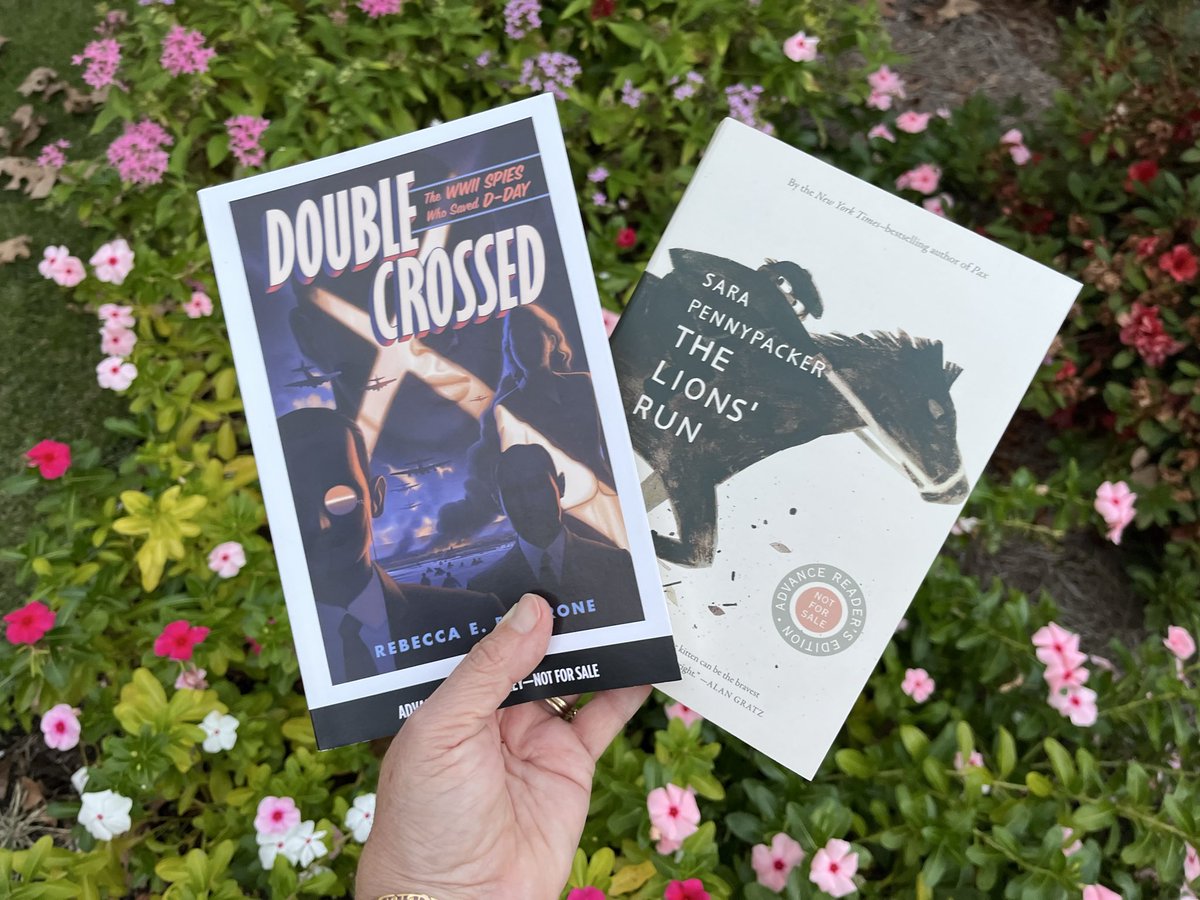 Melanie Dulaney (@dulaney_melanie) on Twitter photo I finished <a href="/sarapennypacker/">Sara Pennypacker Updates</a> WW2 hist fic THE LIONS’ RUN & now on to <a href="/rebeccaefbarone/">Rebecca E. F. Barone</a> narrative nf WW2 DOUBLE CROSSED. Hitler’s Lebensborn program in the 1st & DDay spies in the 2nd! Lucky me! #BookAllies <a href="/HenryHolt/">Henry Holt & Company</a> <a href="/MacKidsSL/">Macmillan Children's School & Library 📚</a> I finished <a href="/sarapennypacker/">Sara Pennypacker Updates</a> WW2 hist fic THE LIONS’ RUN & now on to <a href="/rebeccaefbarone/">Rebecca E. F. Barone</a> narrative nf WW2 DOUBLE CROSSED. Hitler’s Lebensborn program in the 1st & DDay spies in the 2nd! Lucky me! #BookAllies <a href="/HenryHolt/">Henry Holt & Company</a> <a href="/MacKidsSL/">Macmillan Children's School & Library 📚</a>