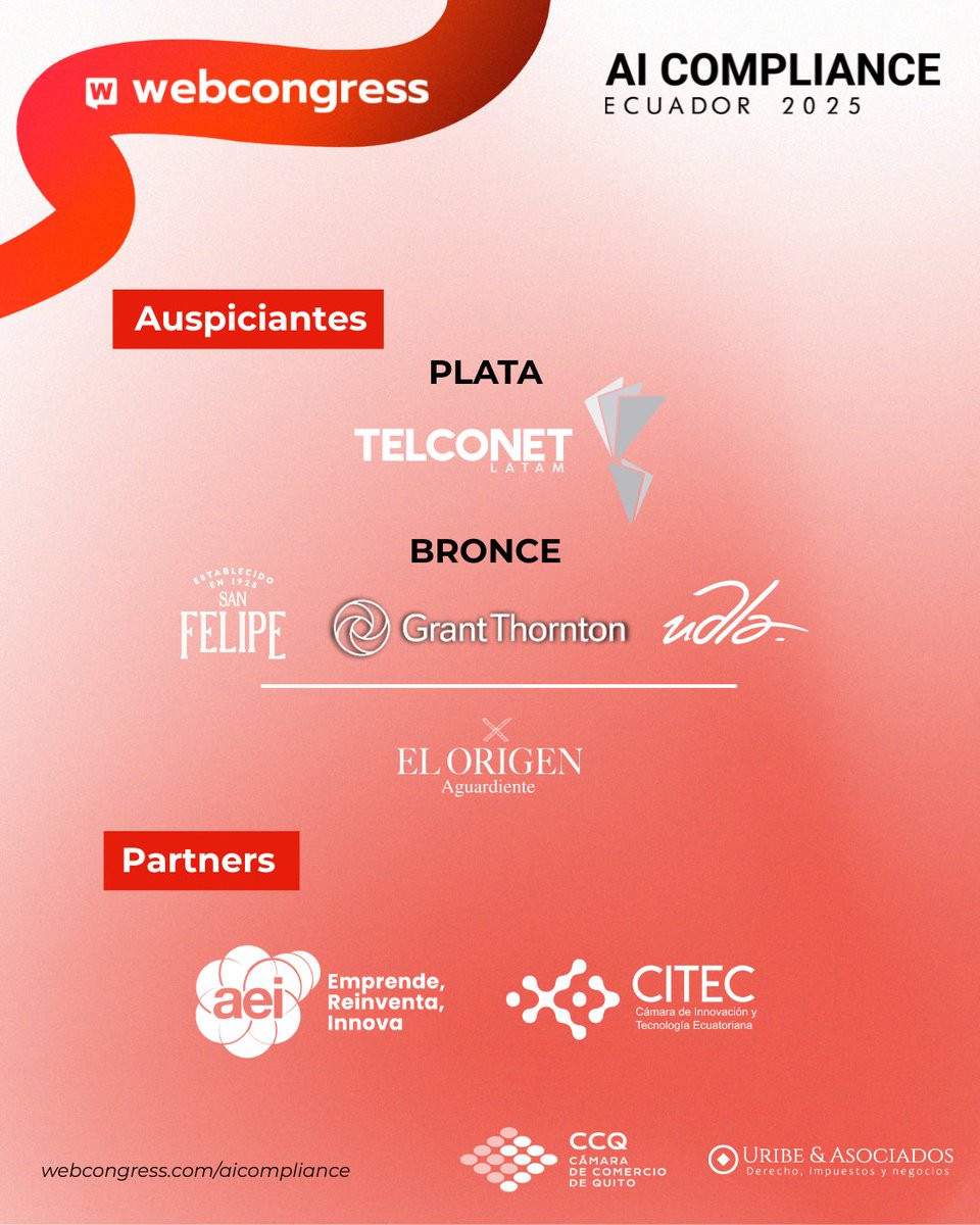 El Congreso de Innovación, Riesgos y Cumplimiento Empresarial con Inteligencia Artificial reúne en un solo día todo lo que tu empresa necesita para anticiparse a los cambios regulatorios y aprovechar la inteligencia artificial como herramienta de competitividad.

✔️ Conocerás el