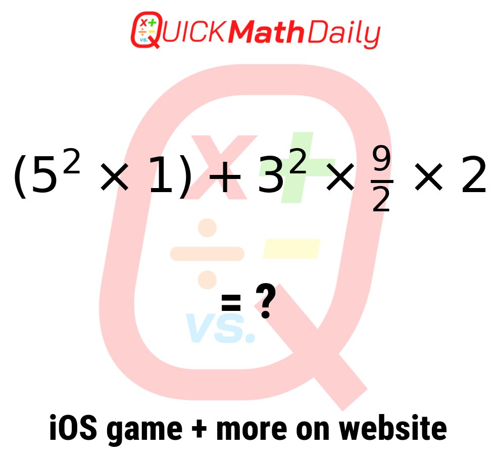 QuickMathDaily's tweet image. 🔍 Can You Outsmart This Math Problem? 🧠
Prove It By Commenting Below!👇
See more on QuickMathDaily.com 👀 ✅