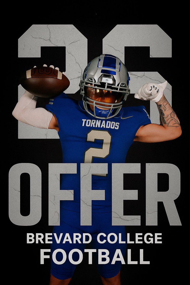 After a great conversation with <a href="/CoachVictoriano/">Steven Victoriano</a> I am blessed to receive my first offer from <a href="/BrevardF5/">BC Football 🌪</a> 
<a href="/CoachTrousdale/">Coach Jason Trousdale</a> 
<a href="/1CoachSmith23/">Manny Smith</a> 
<a href="/CoachRichNDHS/">SRIV</a> 
<a href="/CoachTubbs94/">Mike Tubbs🦍</a> 
<a href="/NorthernFB/">Northern Knights</a>