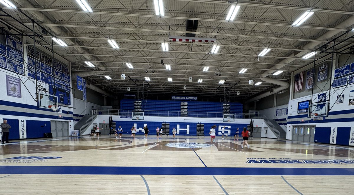 Day 1 in the books 🏀

We got after it today and got better! 
#readytocompete #MohawkNation