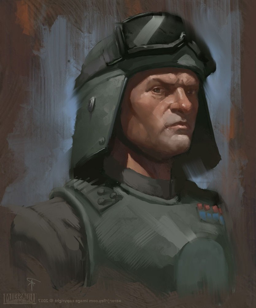 CobaltGreen1138's tweet image. Official illustrations of Grand Moff Whilhuff Tarkin, Grand Moff Randd, Admiral Firmus Piett, and General Maximilian Veers by Aaron J. Riley for On The Front Lines.
