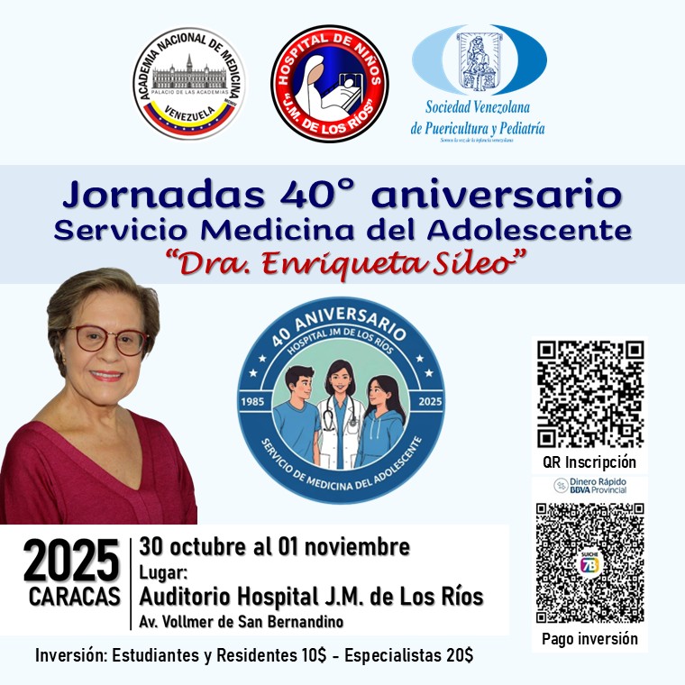La Dra. Enríqueta Sileo, una vida dedicada a la medicina venezolana y quien ha marcado un camino de estudio, docencia y atención medica para los adolescentes desde las aulas de la UCV y el hospital J.M De Los Ríos, así como Individuo de Número de la Academia Nacional de Medicina