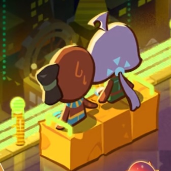 RANDOM GCK COOKIE TRIES TO HOLD OTHER GCK COOKIES HAND IN CRISPIA 18 IN THE BACKGROUND