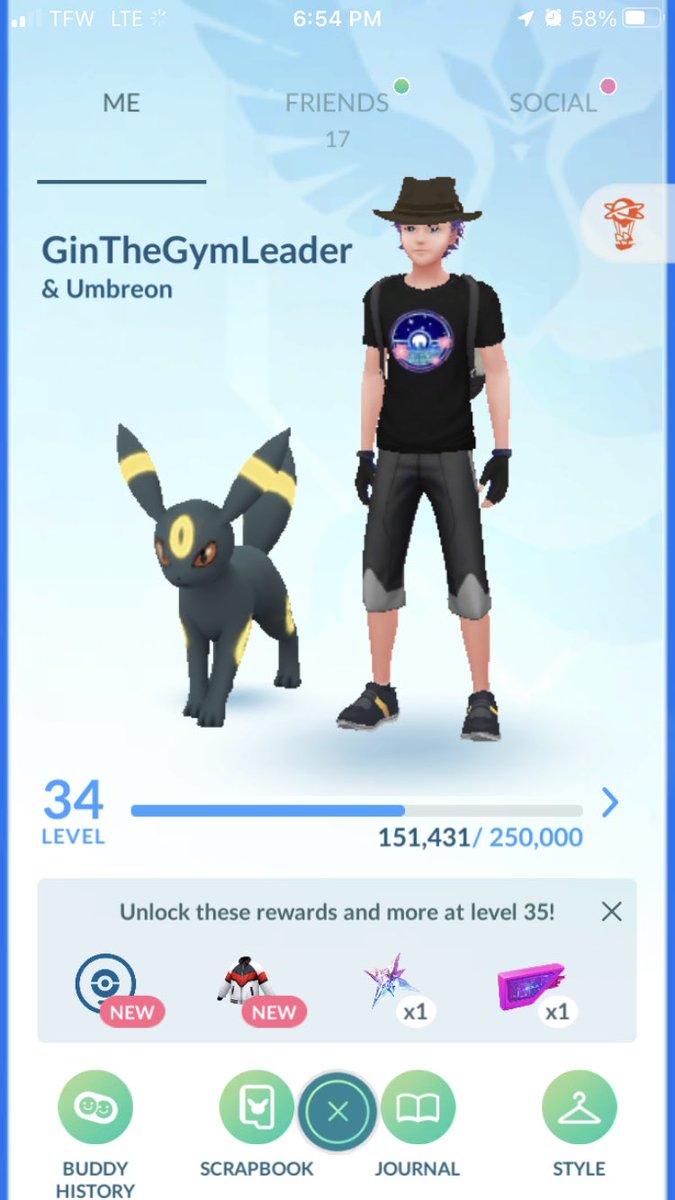 ObiBinGinObi's tweet image. Opening @PokemonGoApp after leveling update was really funny! My B-Day was 2 days ago, I turned 34. The pictures show adjusted level after update! Haha #friendcode #trainercode