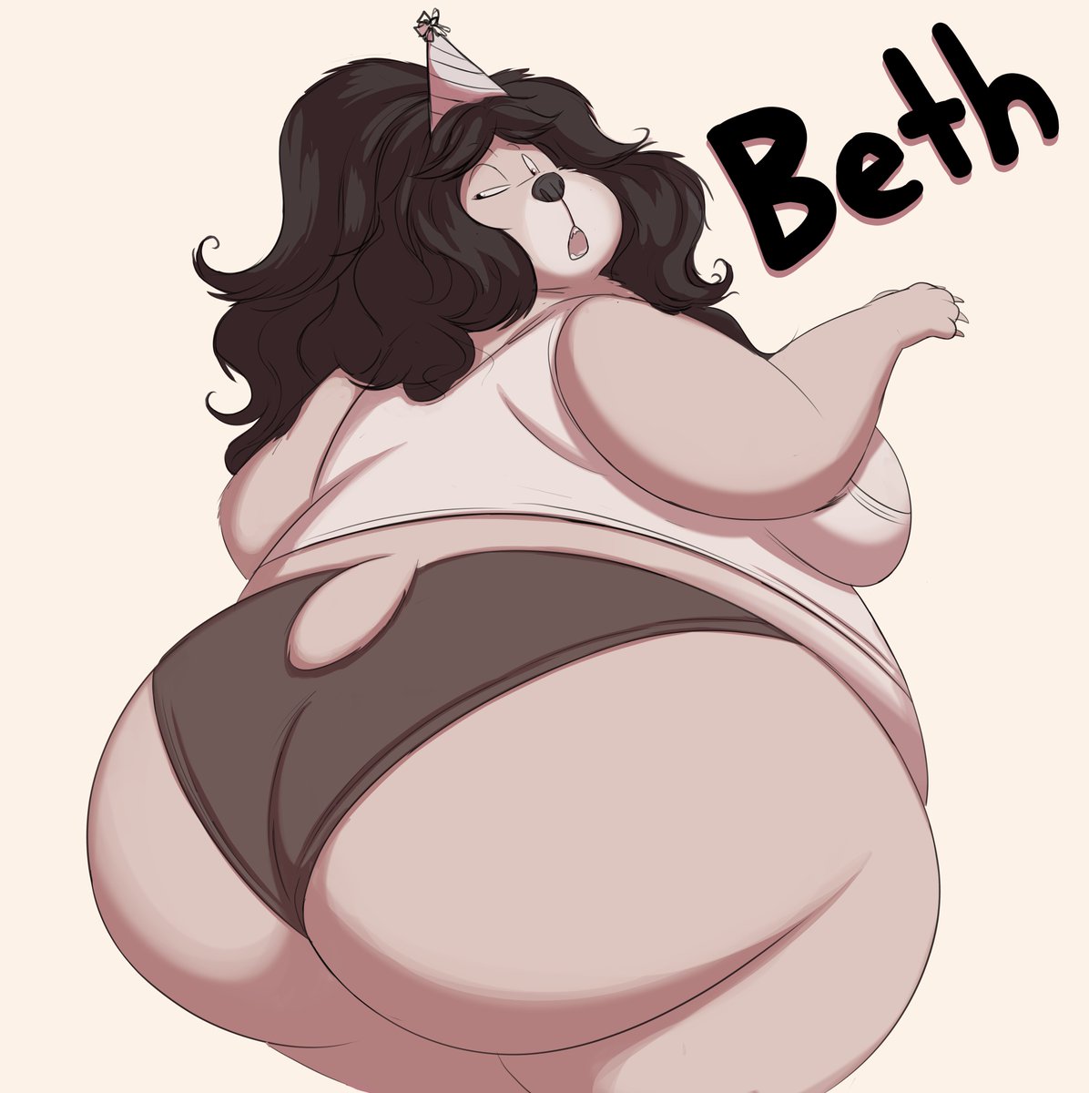 Inktober, day 20  
Today:  Big Burr, ʕ •ᴥ•ʔ
Also, Birthday !!
Also, Ass day  !!!!
Wow