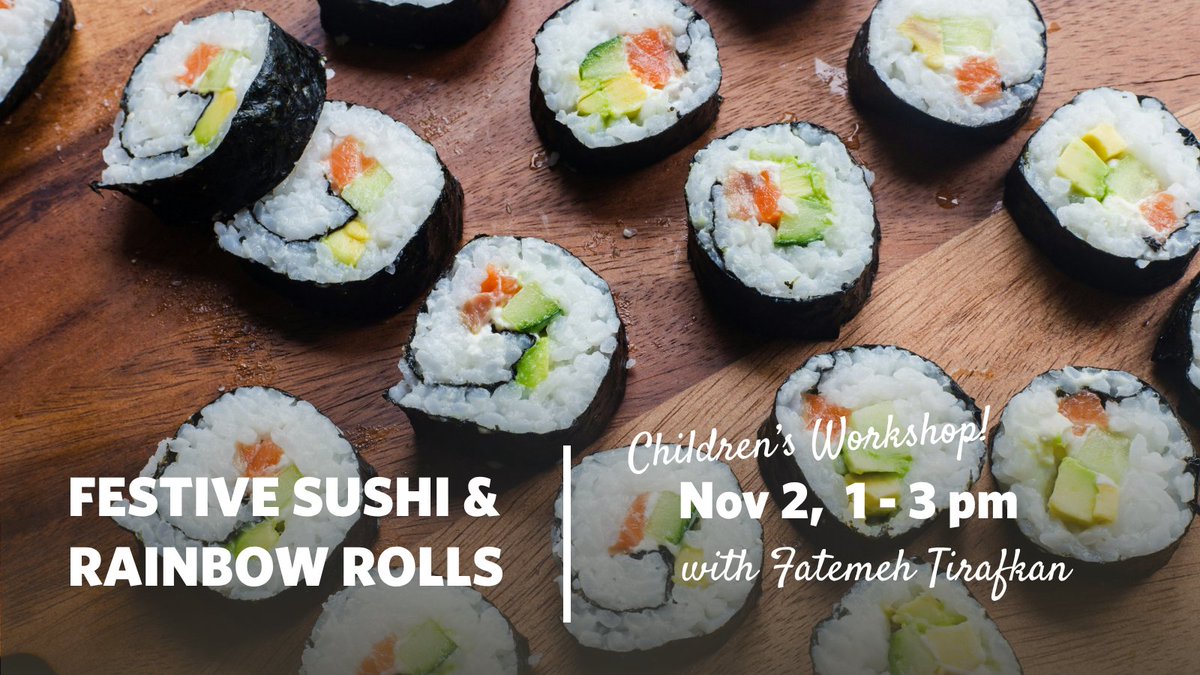 Discover, create, and explore this fall at the UBC Farm!

Mushroom Foraging Walk 🍄

Introduction to Watercolour Painting 🎨

Focaccia Art &amp; Herb Planting [Children’s Workshop] 🌿

Festive Sushi &amp; Rainbow Rolls [Children’s Workshop] 🍣

Register through our website! 👩🏻‍🍳