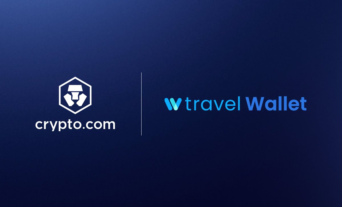 Crypto.com과 Travel Wallet 파트너십 로고