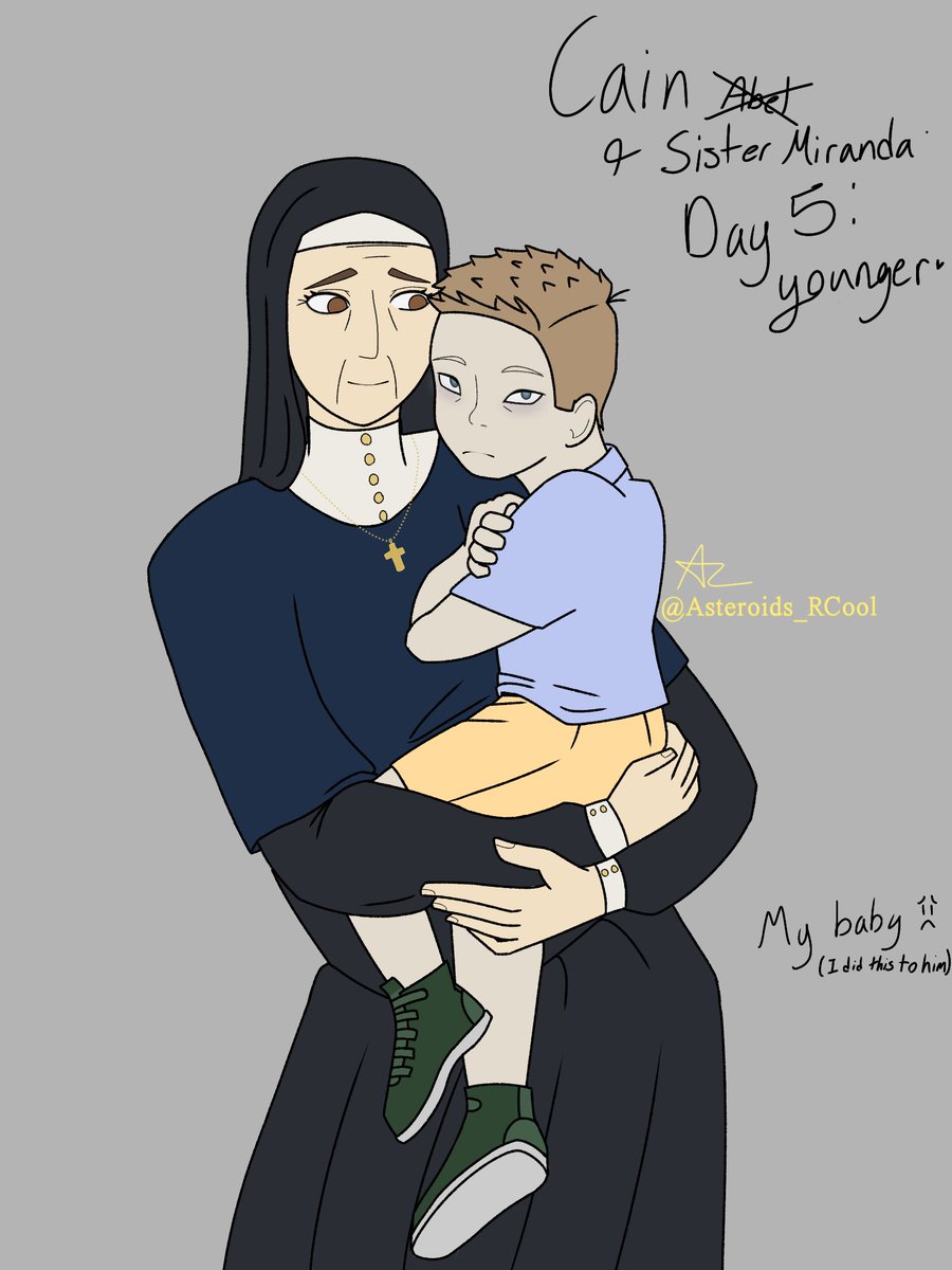 Asteroids_RCool's tweet photo. My baby boy(45y/o man) cain as a baby(7y/o) with his favorite sister! 
Being raised in a church is not great for deed holders... No amount of prayer or blood sacrifice is getting rid of a genetic defect...
(More lore later, i'm tired lol) https://t.co/N38ZyVdf0o
