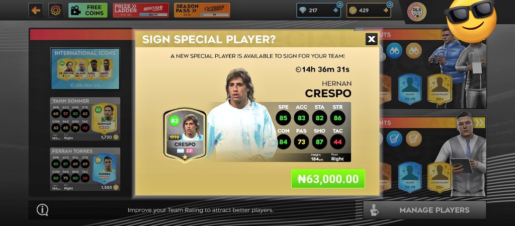 Dream League offering me one player for 63k

Lol 🤣🤣🤣 

I no sabi wettin I go use my money do.