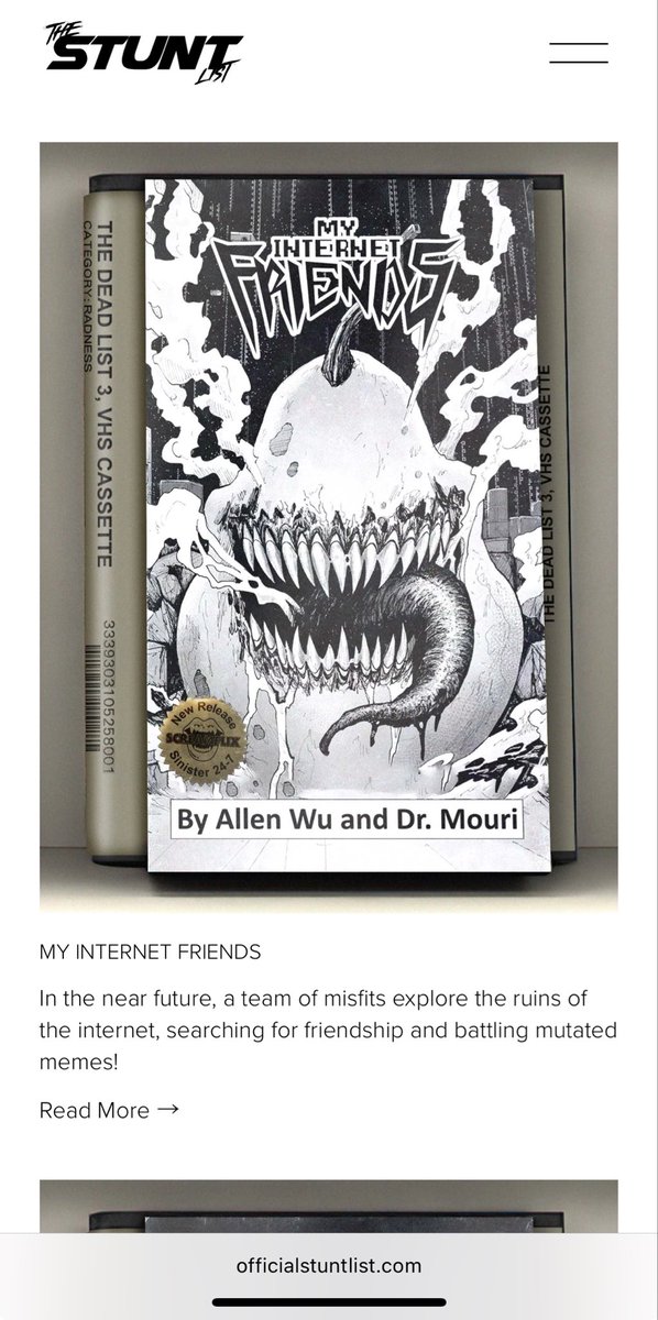 Very excited to be in this year’s Dead List with my half-hour pilot MY INTERNET FRIENDS, which is also available online as an ongoing manga series. DANDADAN if it was about internet culture and memes!