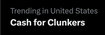 crashed a clunker?