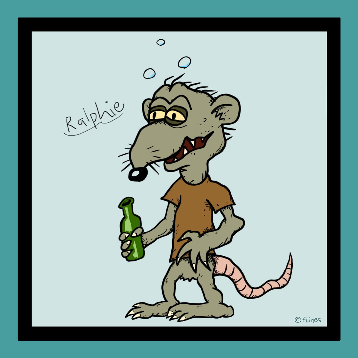 fredtines's tweet image. Ralphie 🐀
#Inktober #inking #art