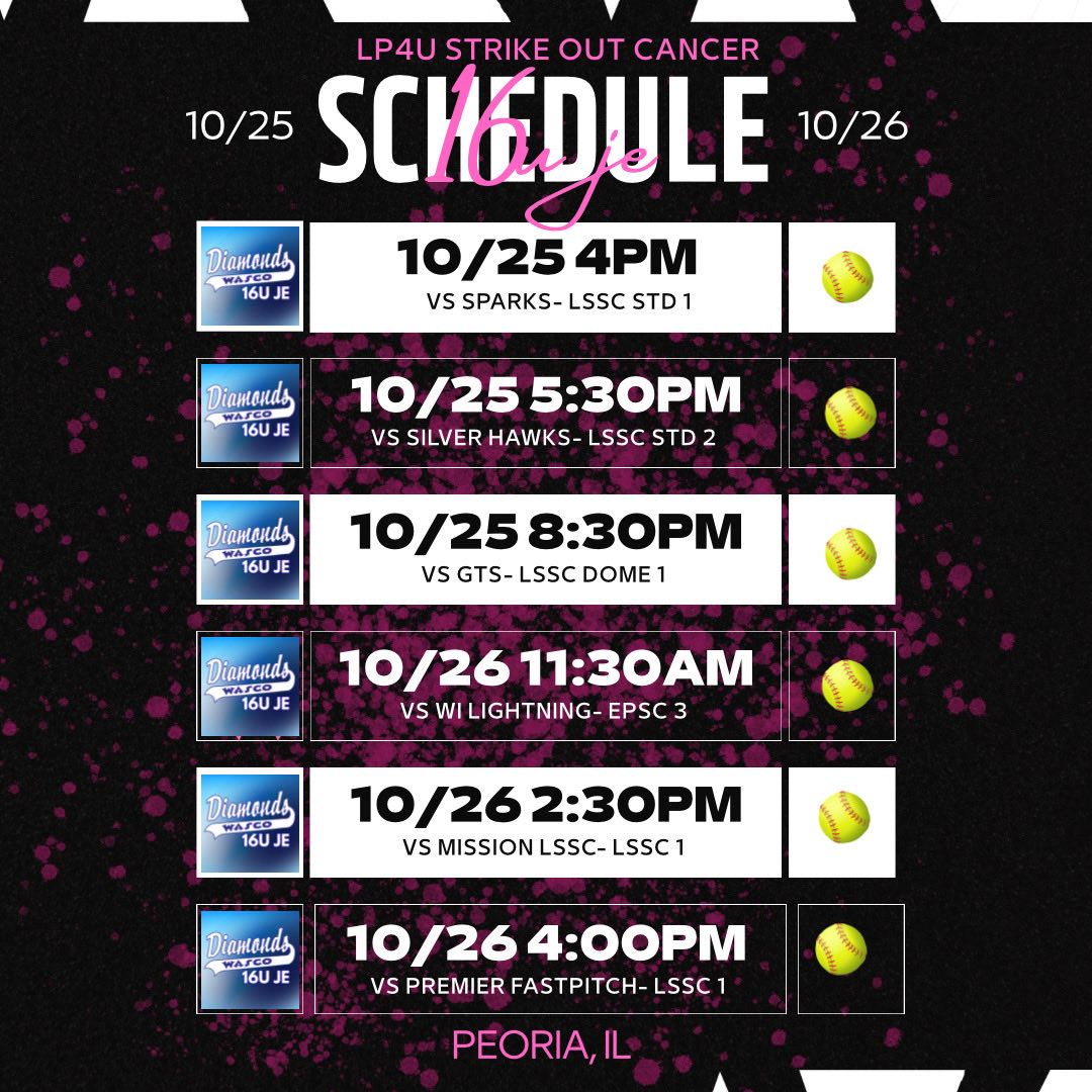 Schedule drop for this weekend! 💎💎 <a href="/WD16uJE/">Wasco Diamonds 16UJE</a> <a href="/coach2morrow/">Coach Morrow</a>