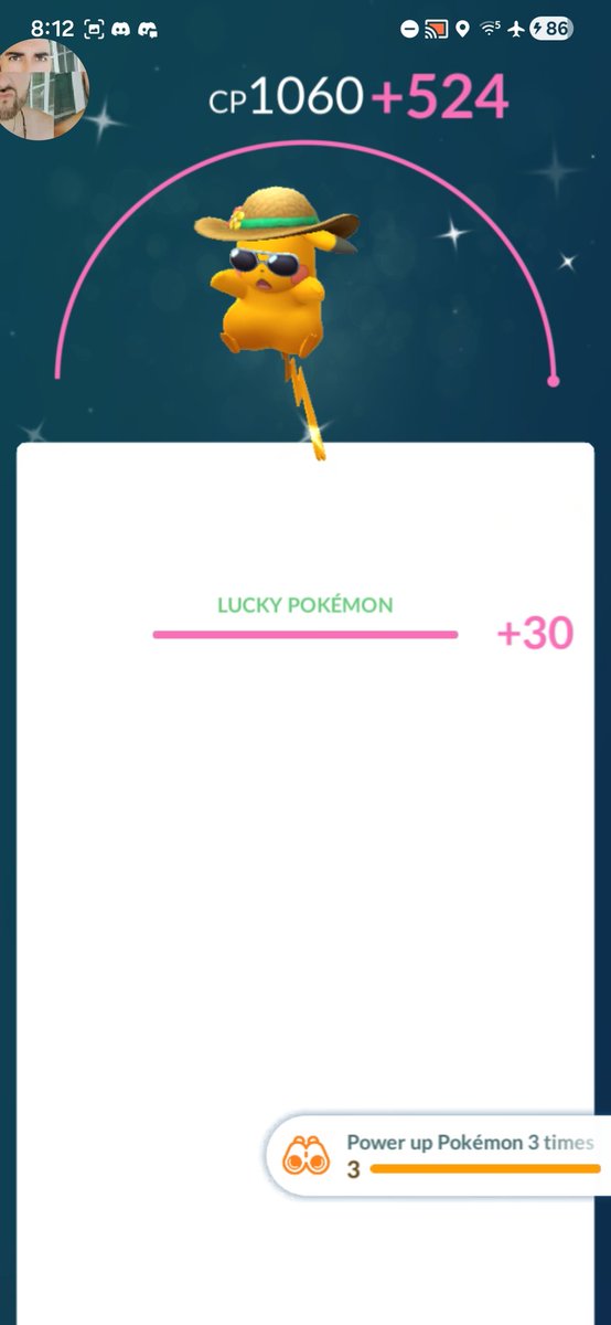 AdonisCreatus's tweet image. LFG!!! 🥳🥳 #SHUNDO #PIKACHU #6 OR #7 #PokemonGO