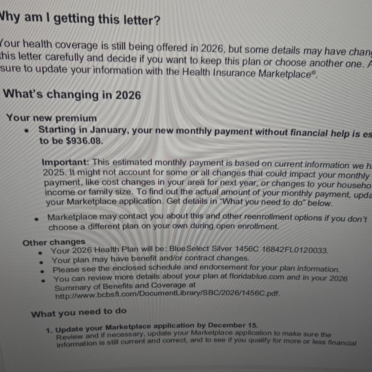 RitaForFlorida's tweet image. My daughter is on the ACA and this is what she is looking at for next year. 

From 233 to over 900 hundred a month.