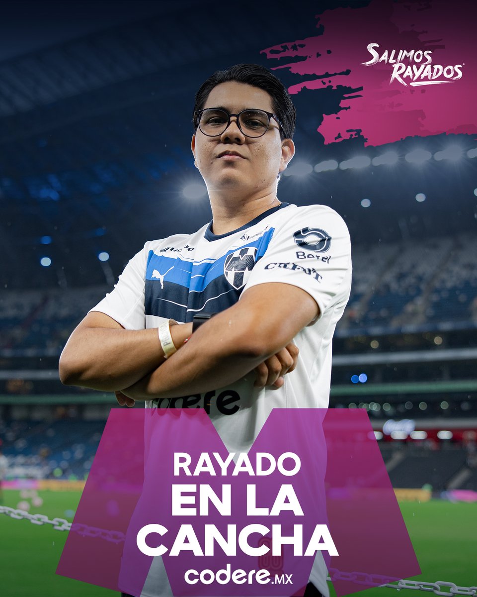 Rayados (@rayados) on Twitter photo Sé parte de nuestro Equipo Digital y vive la experiencia del #RayadoEnLaCancha @CodereMx en el Monterrey 🆚 Bravos.
Para participar:
*Da RT a este tuit
*Utiliza el HT de la dinámica
*Comenta con tu fotografía portando el jersey 👕 y tu nombre completo Sé parte de nuestro Equipo Digital y vive la experiencia del #RayadoEnLaCancha @CodereMx en el Monterrey 🆚 Bravos.
Para participar:
*Da RT a este tuit
*Utiliza el HT de la dinámica
*Comenta con tu fotografía portando el jersey 👕 y tu nombre completo