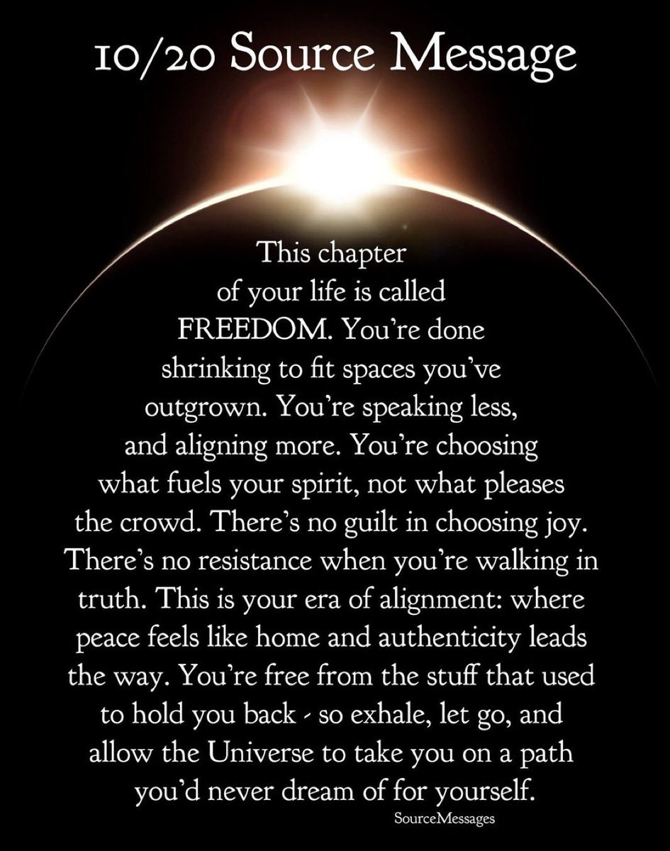 SourceMessagess's tweet image. You’re free from the stuff that used to hold you back - so exhale, let go. ♥️
