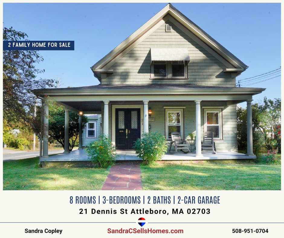 SandraCsells's tweet image. ✨ History never looked so good... This gem sits just steps from Capron Park Zoo.
More info:  ow.ly/q8cC50XcP9R 
#homeforsale #2family #AttleboroMA #rentalpotential #AttleboroMassachusetts #Massrealestate #BristolCountyrealestate #SandraCsellshomes #RemaxRealEstateCenter
