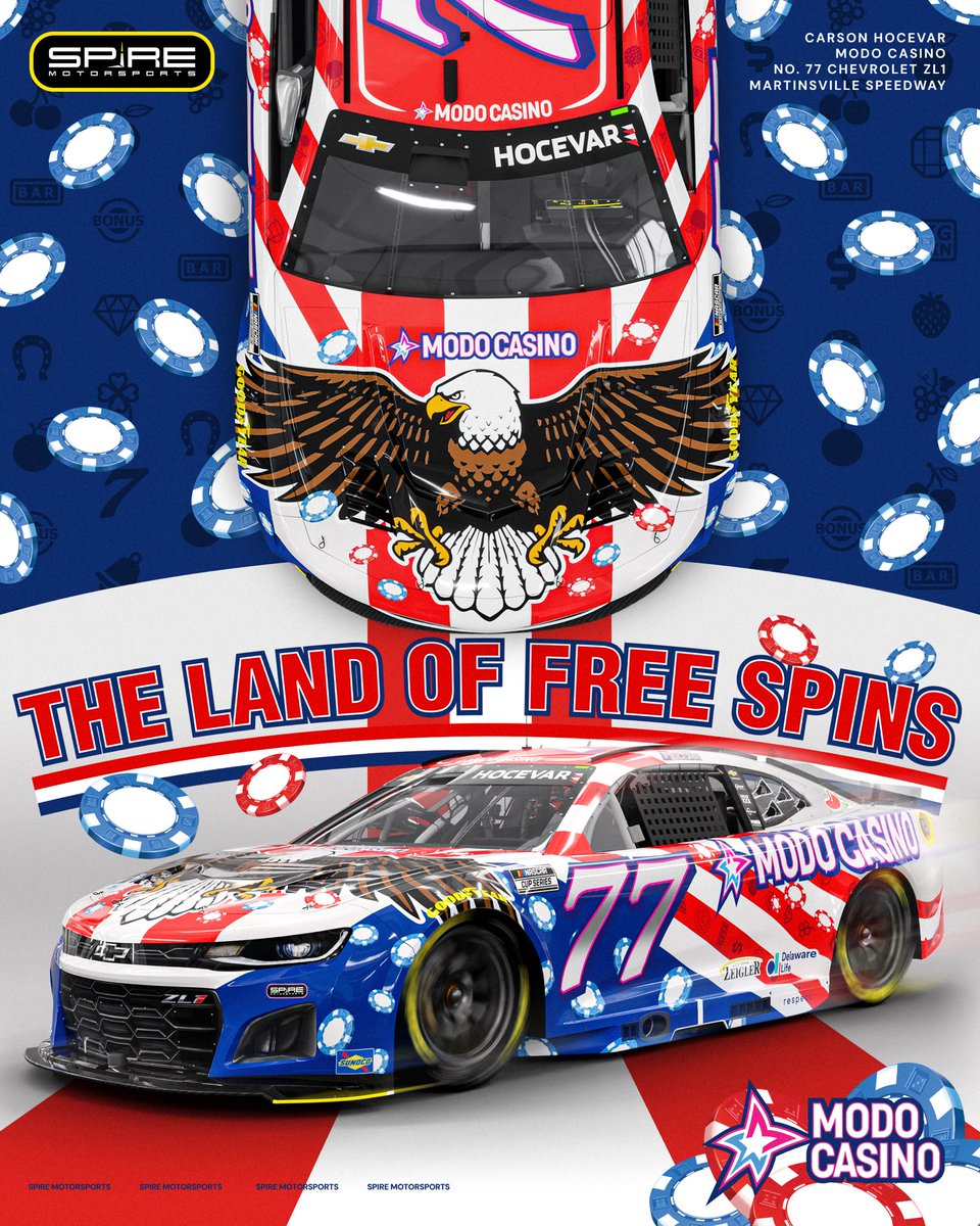 Spire Motorsports (@spiremotorsport) on Twitter photo RAHHHHHHHH.
This 100% American machine will be backed by the 100% US-owned, <a href="/modo_casino/">Modo Casino</a>, in Martinsville.
🎰: bit.ly/3JyOb36 RAHHHHHHHH.
This 100% American machine will be backed by the 100% US-owned, <a href="/modo_casino/">Modo Casino</a>, in Martinsville.
🎰: bit.ly/3JyOb36
