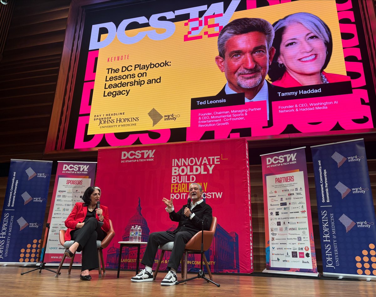 BBMPROGRAMDC's tweet image. The DC Playbook: Lessons on Leadership and Legacy.

Ted Leonsis - Founder, Chairman, Managing Partner, and Chief Executive Officer, Monumental Sports &amp;amp; Entertainment, Co-founder and Partner of Revolution Growth.

Tammy Haddad - Founder &amp;amp; CEO, Washington Al Network &amp;amp; Haddad Media.