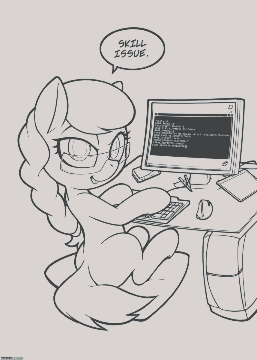 bestfilly's tweet image. year of the linux desktop !
#mlpfim #art 

feat. @linuxmint