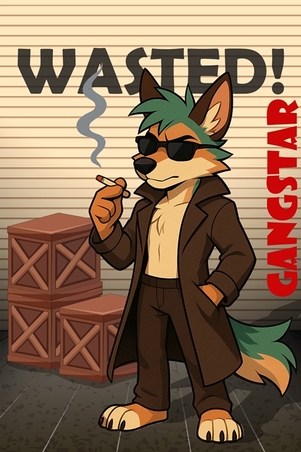 Corvencomms's tweet image. Name: "Corven Strayfang"
Role: loyal enforcer in the city’s underworld

They call him “The Gangstar” not for his crimes, but for his code:

“No masters. No mercy. Just the hustle.”