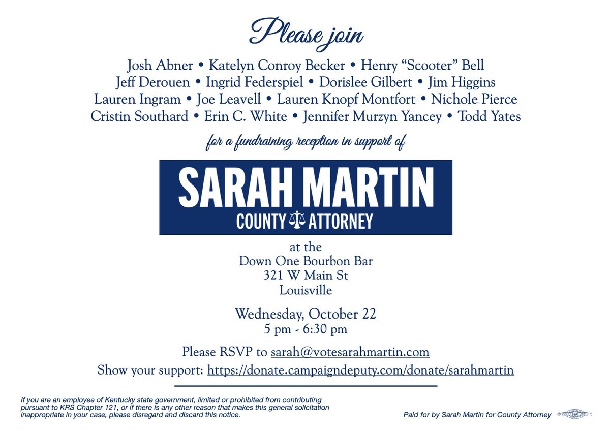 votesarahmartin's tweet image. Join us Wednesday  at Down One in support of my campaign!
